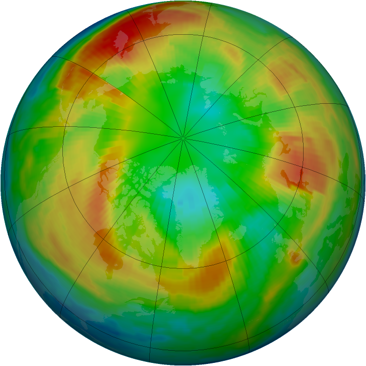 Arctic ozone map for 04 March 1997